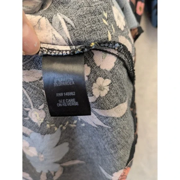 Torrid Floral Button Front Midi Shirt Dress Black Blue Pink Plus Size 1 - Picture 8 of 10